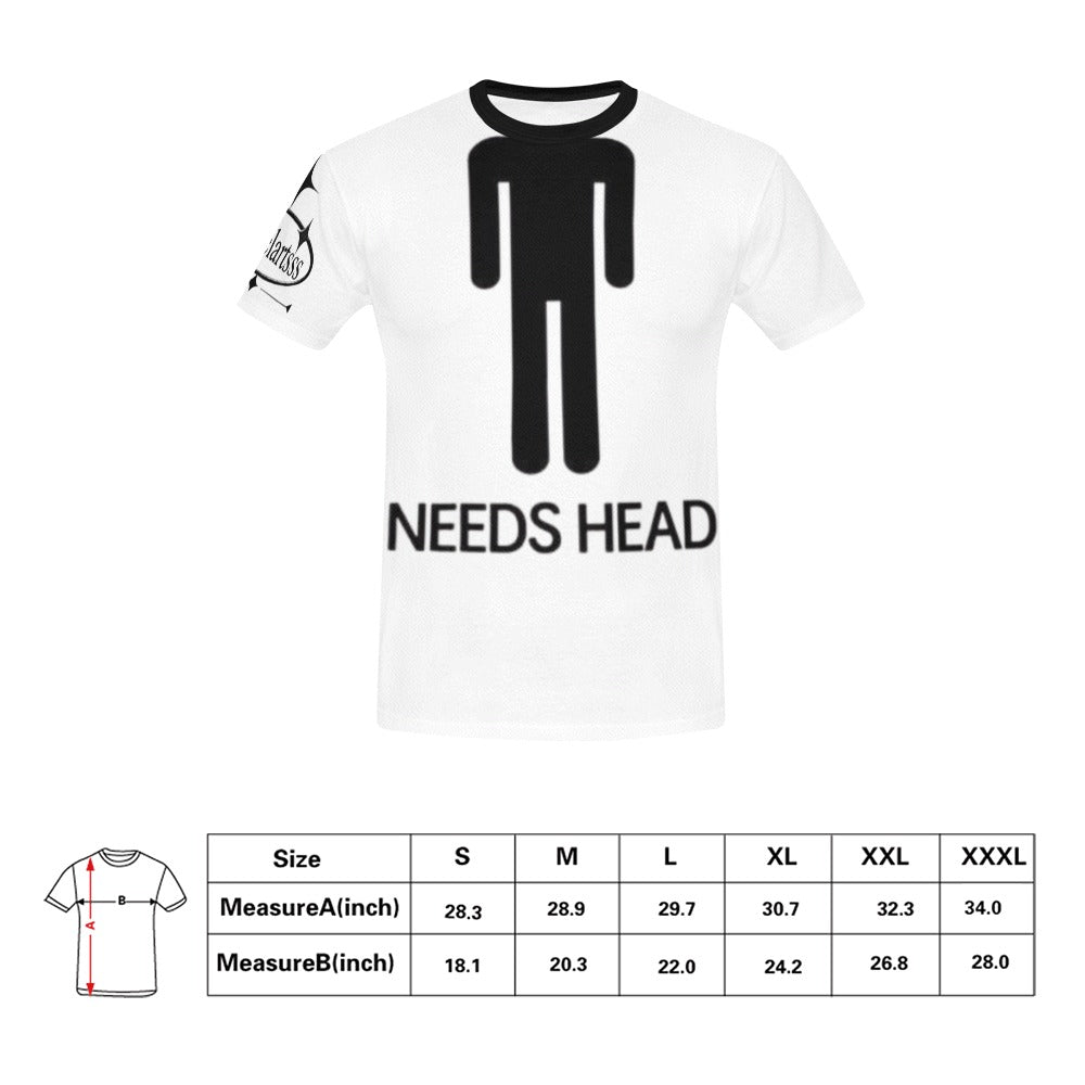 NEEDS HEAD MENS SHIRT All Over Print T-Shirt for Men (USA Size) (Model T40)