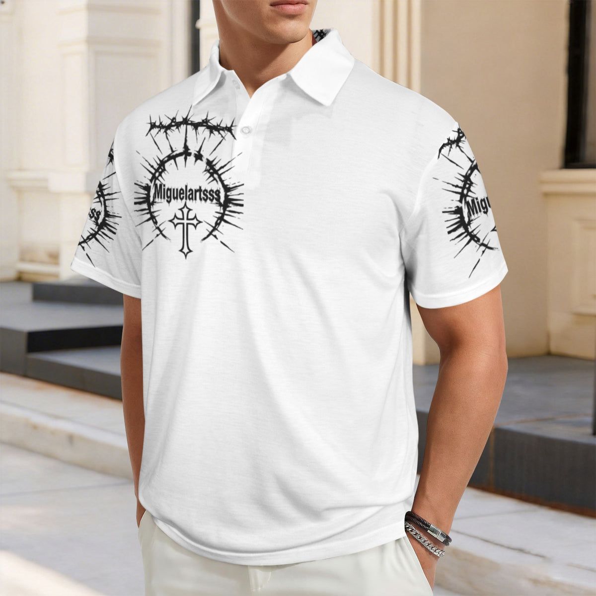 Angel mens button up shirt